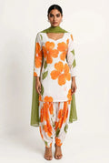 White & Orange (Floral)