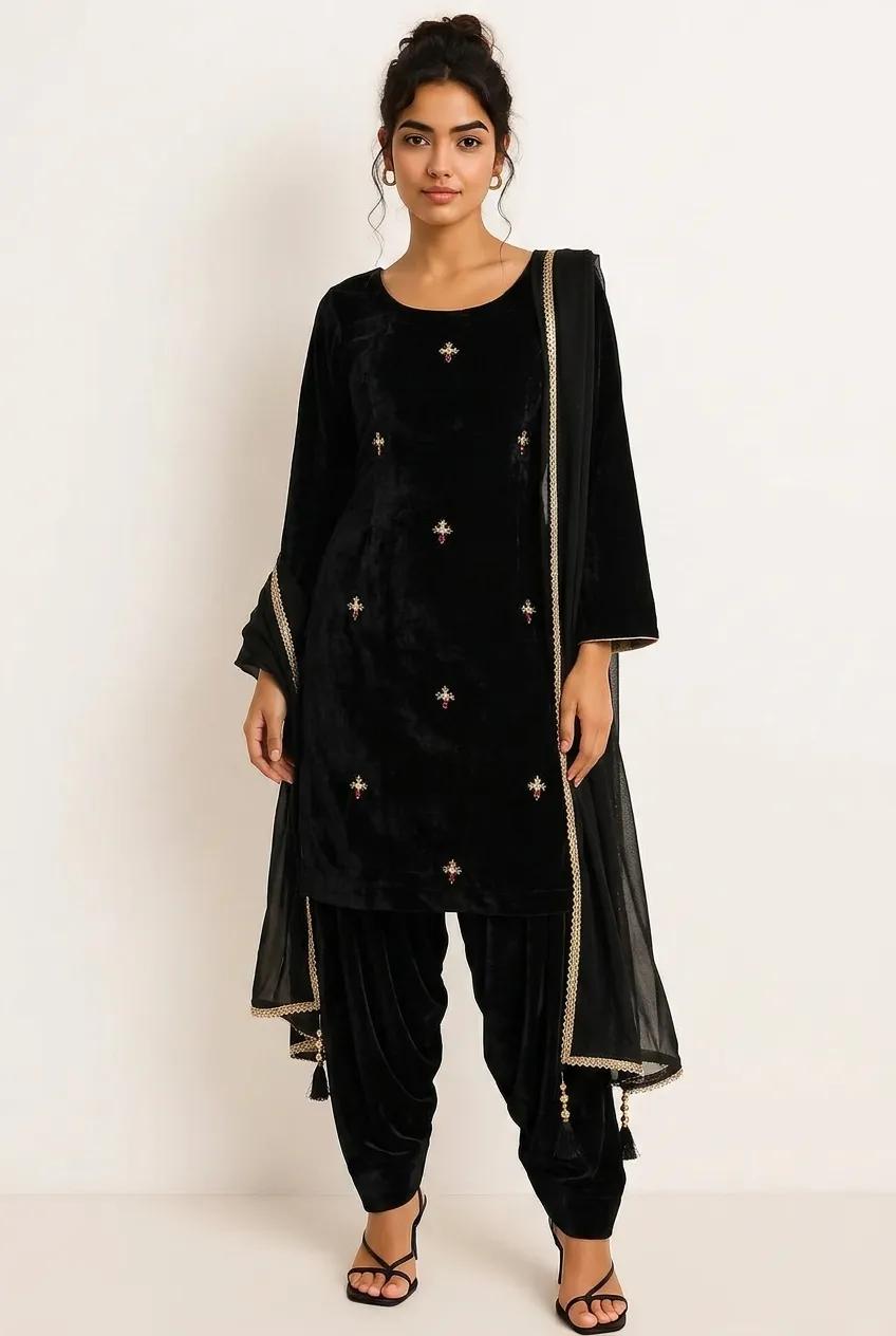 Black Salwar Suit (Handwork)