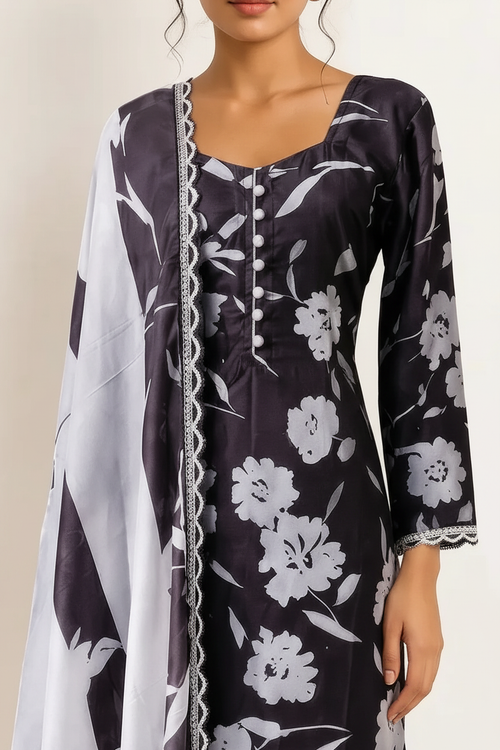 Black & White (Floral)