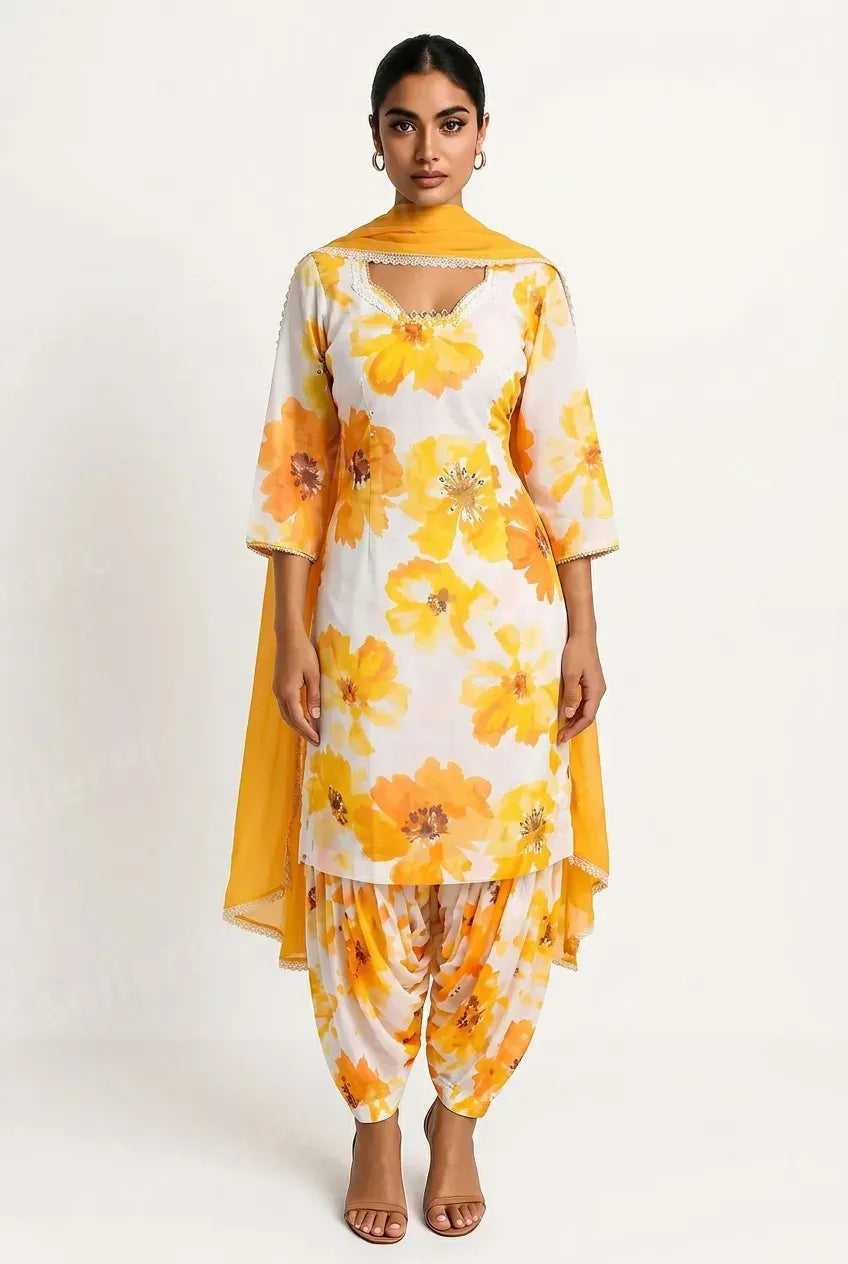 White & Yellow (Floral)