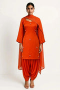 Orange Salwar Suit (Handwork)