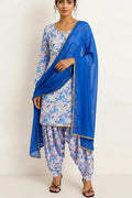 White & Blue (Floral)