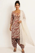 Maroon (Floral Suit)