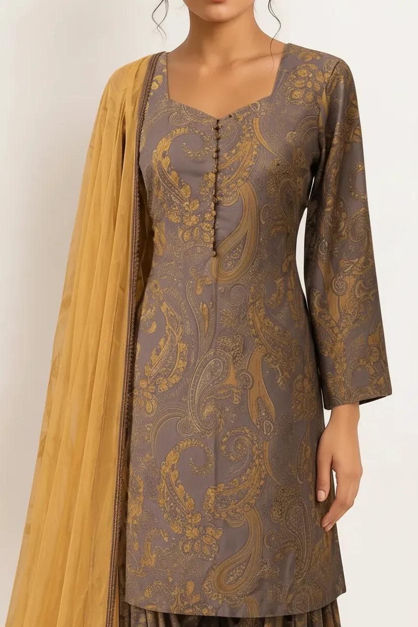 Grey & Yellow (Floral)
