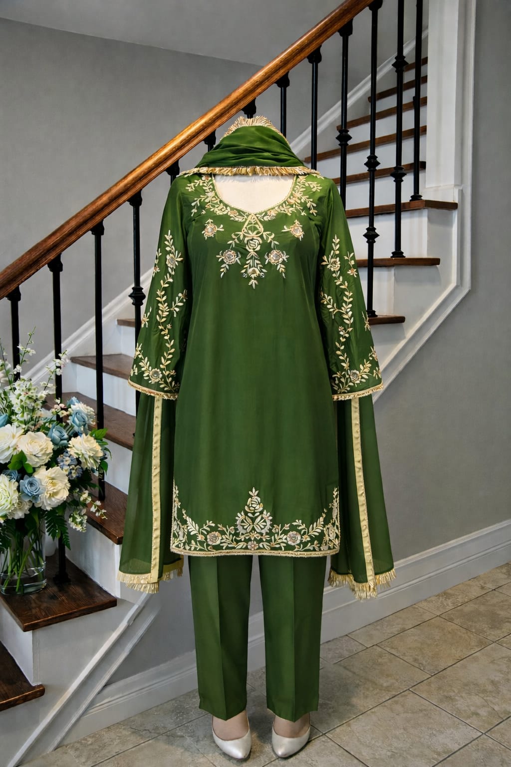 Green (Dabka Work)