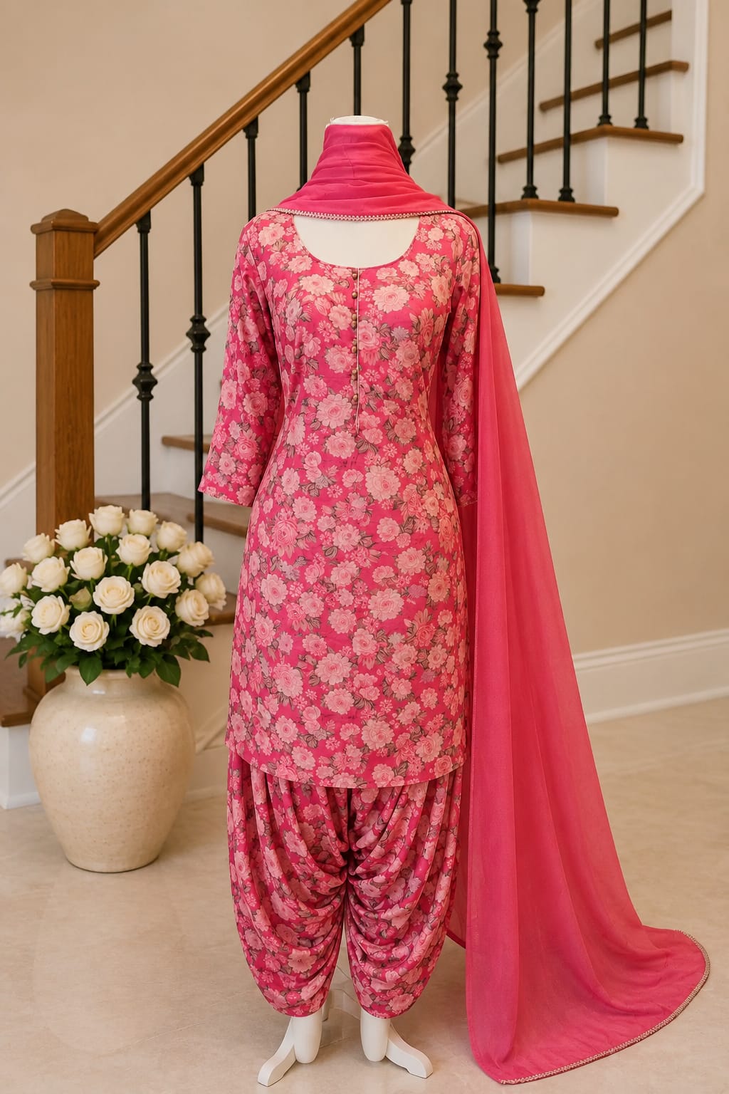 Pink (Floral Suit)