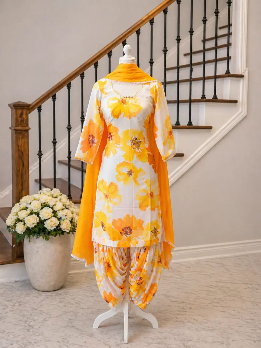 White & Yellow (Floral)