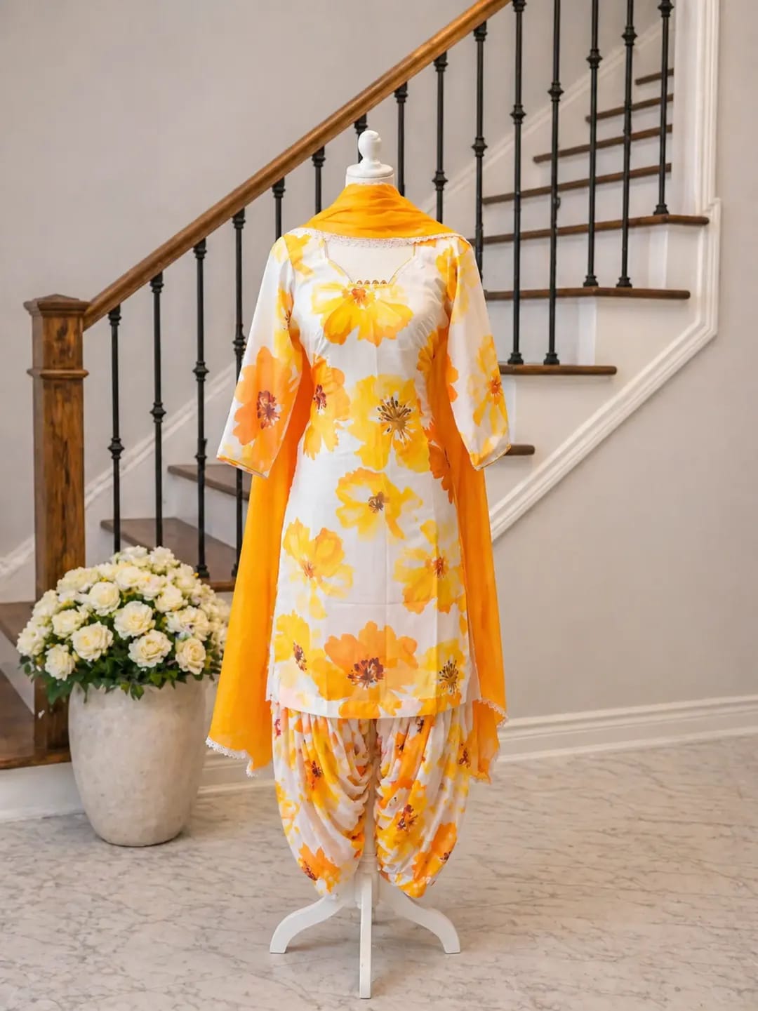 White & Yellow (Floral)