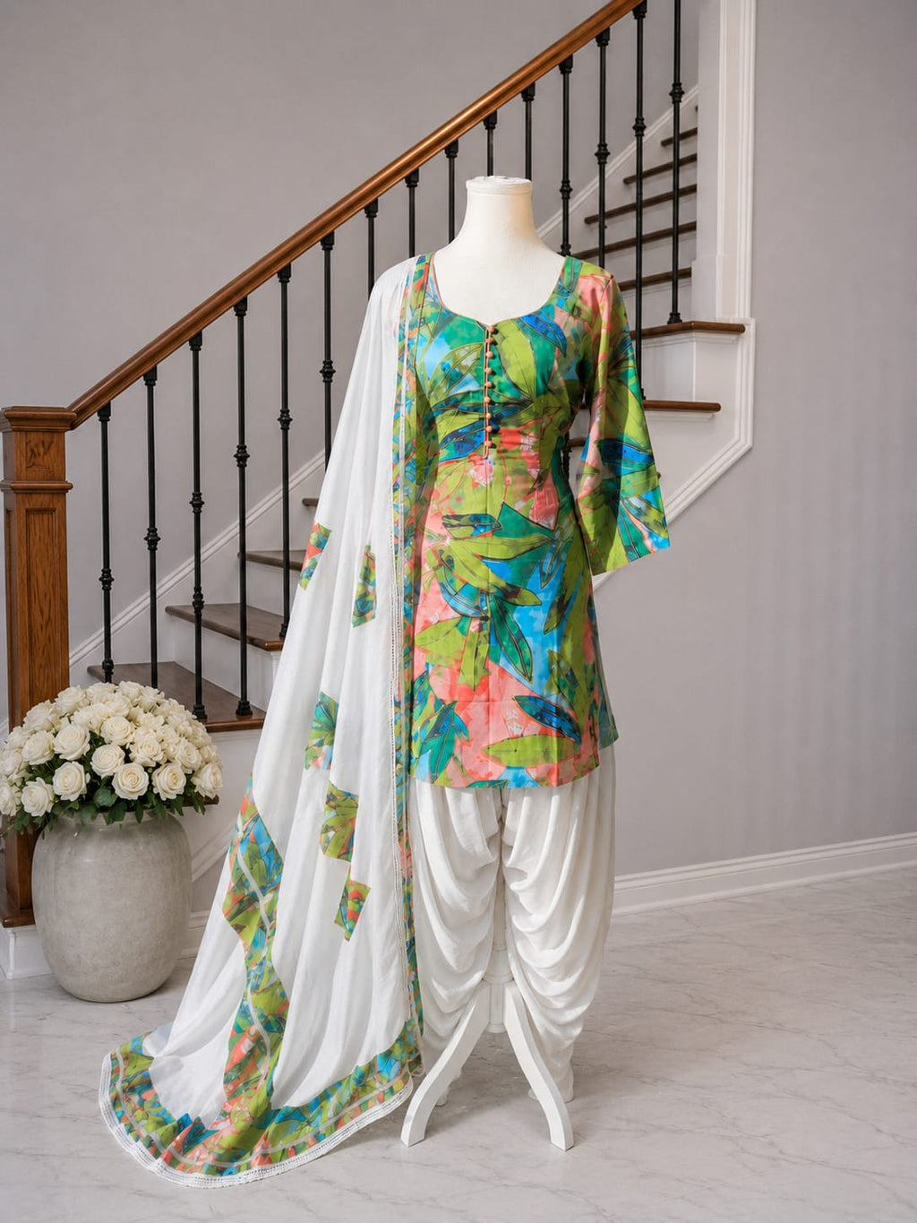 Green Colorful (Floral)