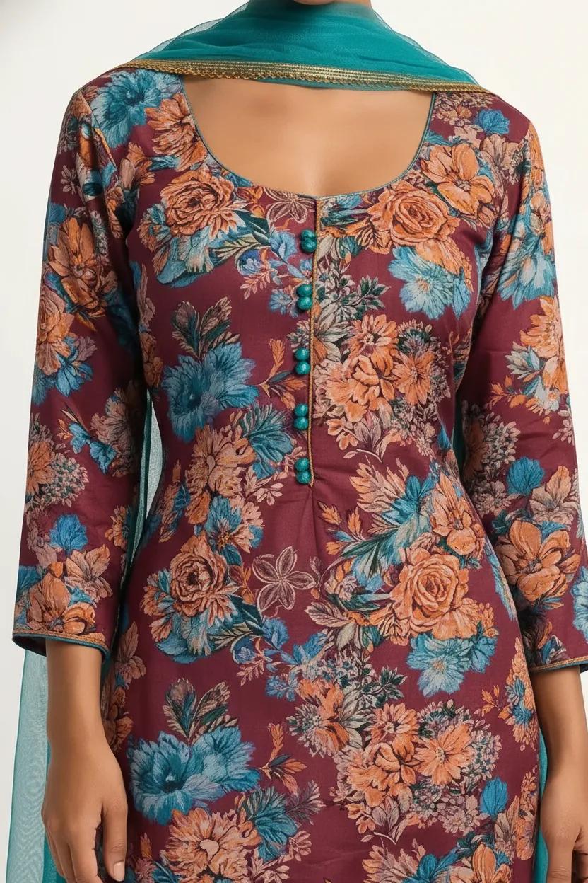 Maroon (Floral)