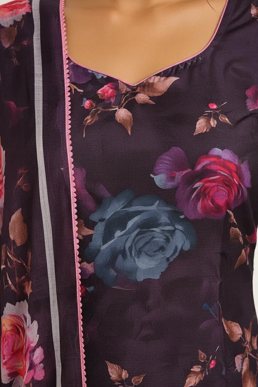 Black & Purple (Floral)