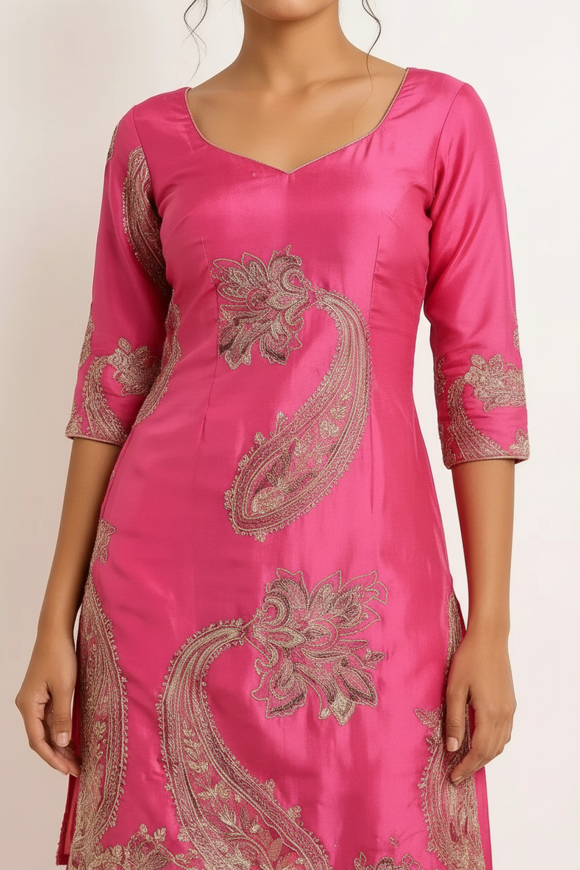Pink Floral (Satin)