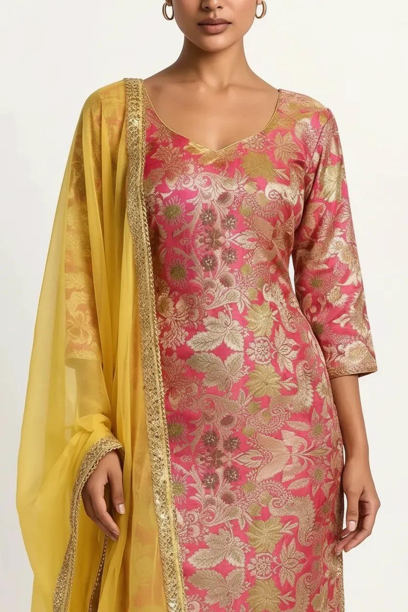 Red Floral (Brocade)