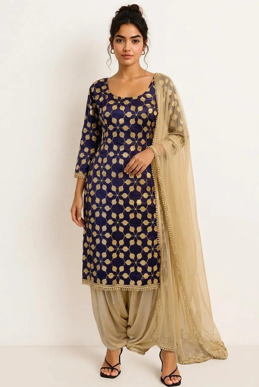 Dark Blue Gota Patti