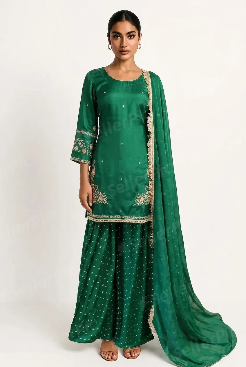 Emerald Green (Peacock Handwork)