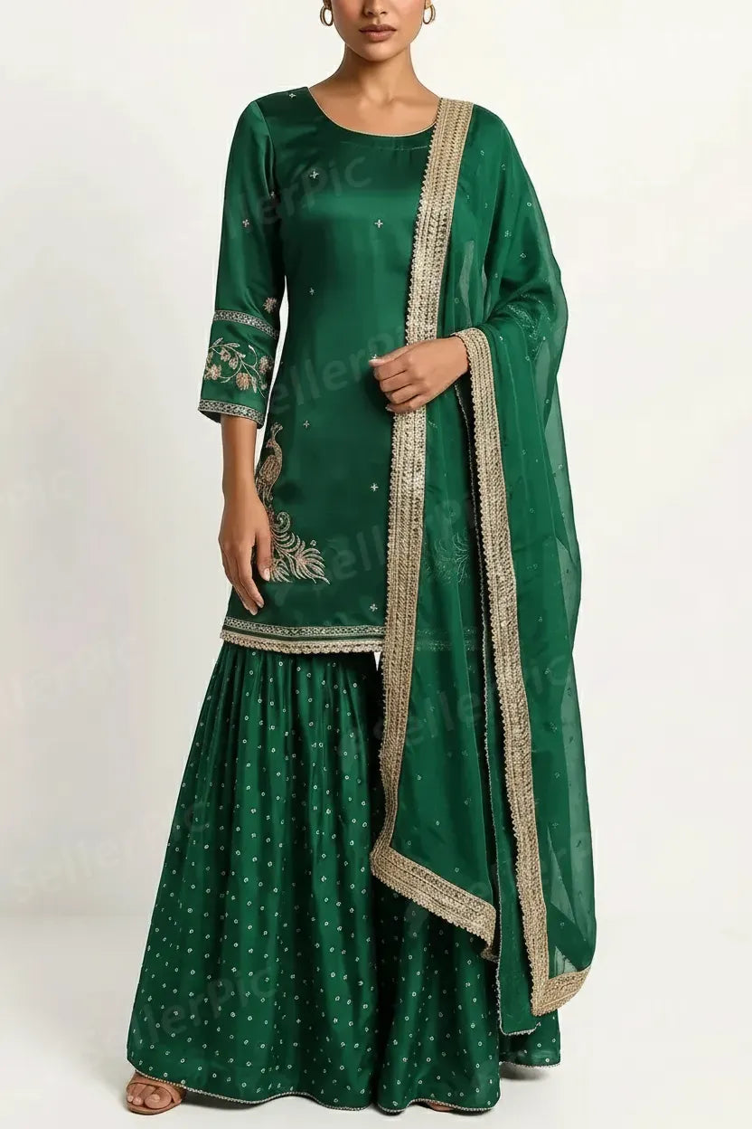 Emerald Green (Peacock Handwork)