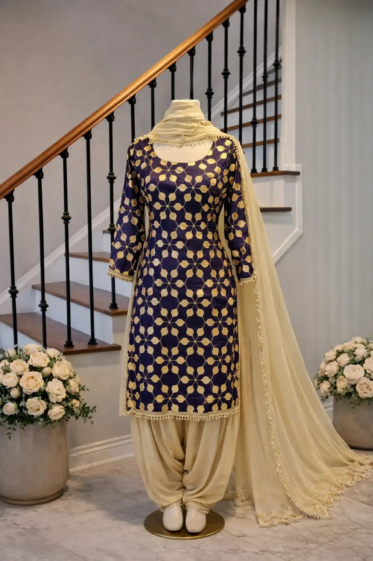 Dark Blue Gota Patti